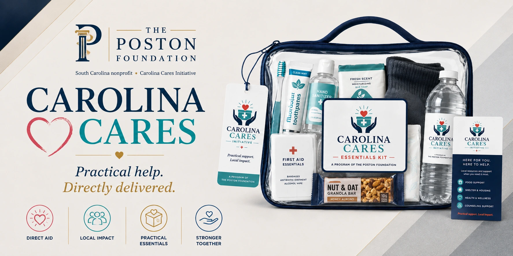 Carolina Cares Essentials Kits campaign visual